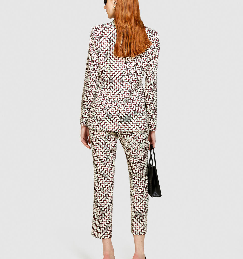 Printed slim fit blazer - women's jackets - Multi-color | Sisley image number 3